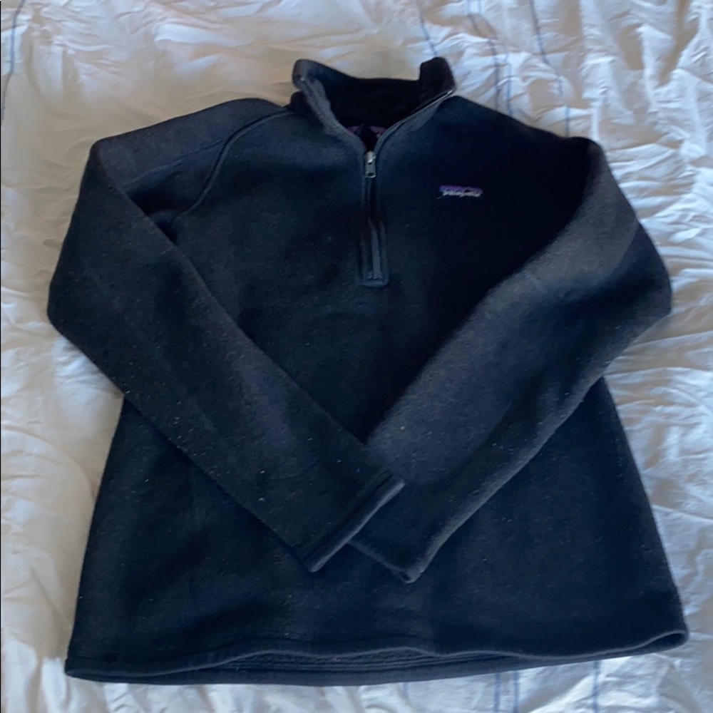 Patagonia black better weather quarter zip